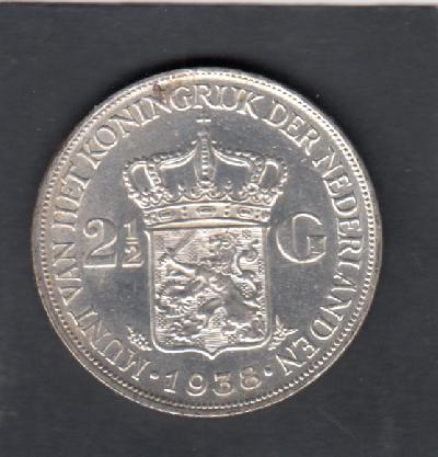 Beschrijving: 2 1/2 Gulden WILHELMINA